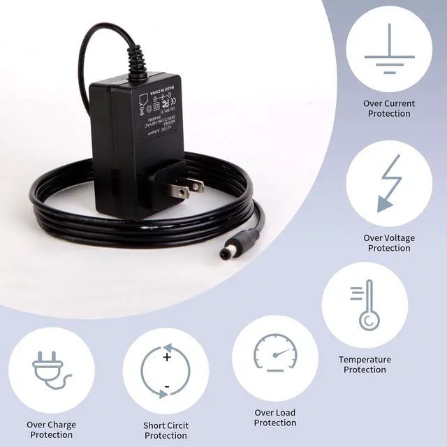Alt view image 4 of 6 - 6V Power Supply AC Adapter DC 6Volt Power Adapter Charger DC in 6V Power Cord with 8 Interchangeable DC Plug for 100mA 300mA 400mA 500mA 600mA 700mA 800mA 900mA 1000mA 1500mA 2000mA Equipment