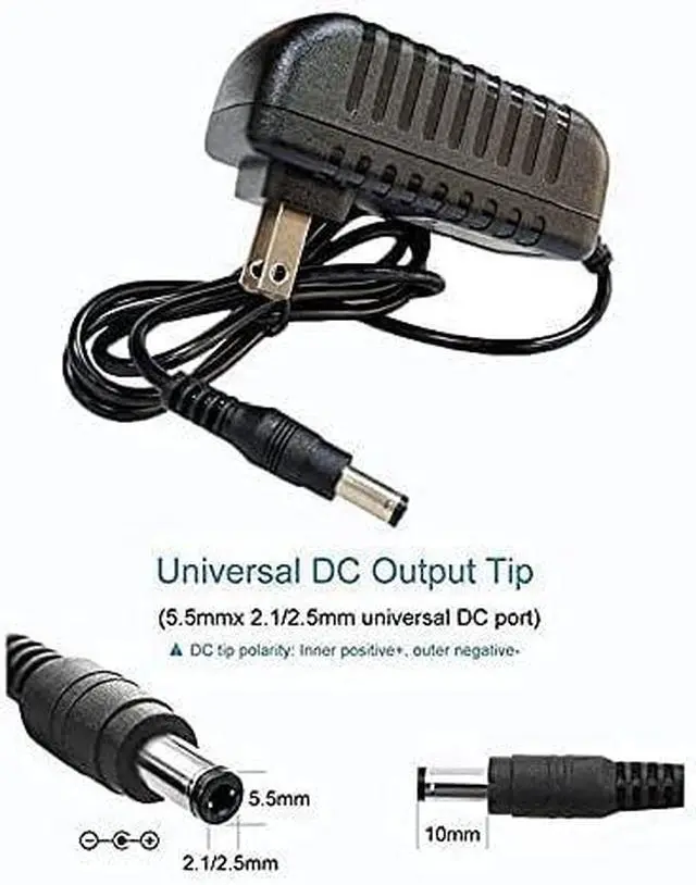 Alt view image 4 of 7 - 9V 2000mA Power Supply 100-240V AC to 9Volt DC 2A Switching Supply Power Adapter 5.5 X2.52.1mm US Plug AC Adapter Transformer Wall Adapter Black