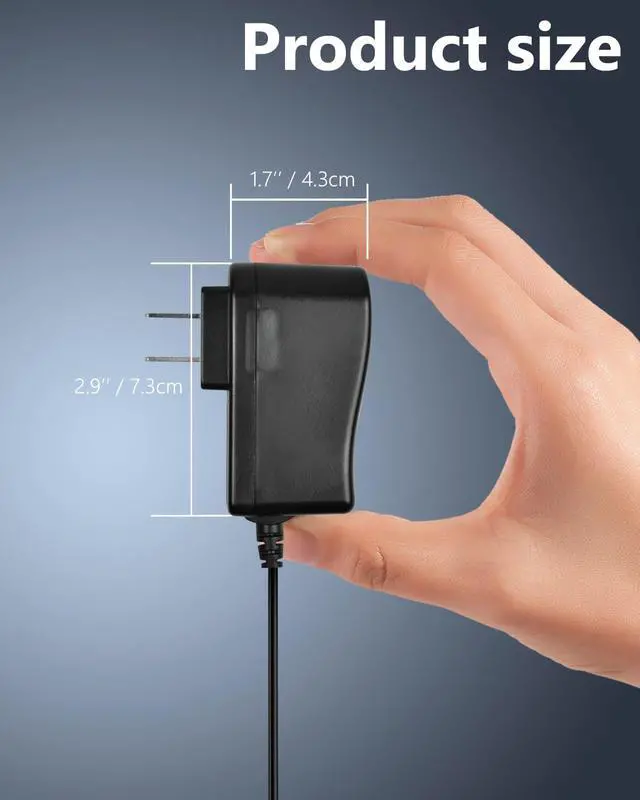 Alt view image 5 of 6 - Portable DVD Player Charger Replacement Wall Charger AC-DC Adapter Power Supply Cord for Sylvania/DBPOWER/UEME/HDJUNTUNKOR/WONNIE Portable DVD