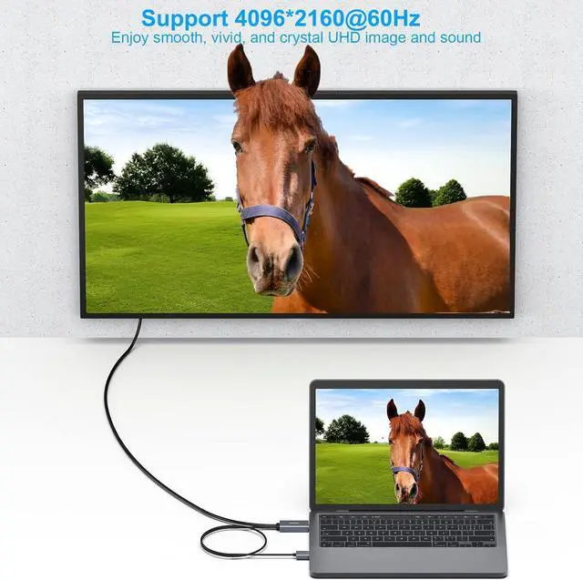 Alt view image 3 of 7 - HDMI to DisplayPort Cable 6 Feet HDMI Source to DisplayPort Monitor Compatible with PC Graphics Card Laptop PS5 Xbox One(360) Supporting 4K@60Hz 2K@144Hz 1080P@165Hz(Not Bi-Directional)
