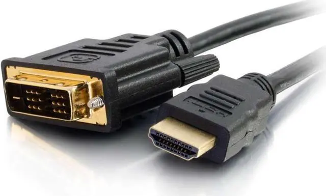 Main image of C2G/ Cables To Go C2G DVI to HDMI Cable, HDMI Adapter, DVI-D Male to HDMI Male, 1080p, Gold Plated for PS4 & PS3, 4.9 Feet (1.5 Meters), Black, Cables to Go 42515