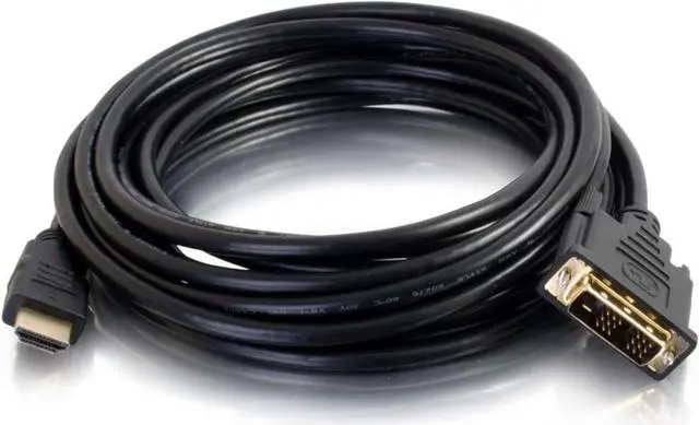Alt view image 2 of 7 - C2G/ Cables To Go C2G DVI to HDMI Cable, HDMI Adapter, DVI-D Male to HDMI Male, 1080p, Gold Plated for PS4 & PS3, 4.9 Feet (1.5 Meters), Black, Cables to Go 42515