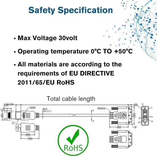 Alt view image 6 of 7 - C2G/ Cables To Go C2G DVI to HDMI Cable, HDMI Adapter, DVI-D Male to HDMI Male, 1080p, Gold Plated for PS4 & PS3, 4.9 Feet (1.5 Meters), Black, Cables to Go 42515