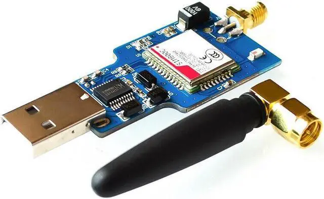 Main image of Usb To Gsm Serial Gprs Sim800C Module Bluetooth Computer Control + Antenna