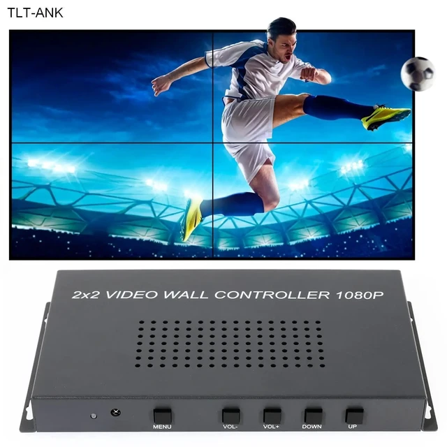 Alt view image 5 of 5 - ,Video Wall Controller 2X2 HDMI TV Wall Controller Video Image Processor 1080P Support Splicing 2x2, 1x2, 1x3, 1x4, 2x1, 3x1, 4x1