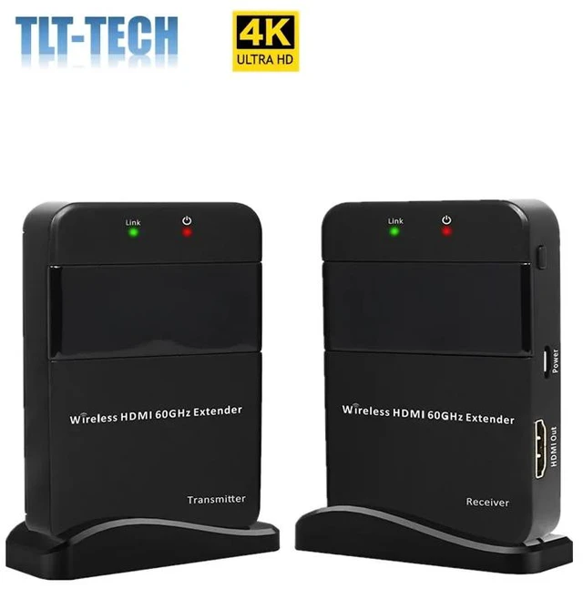 Main image of TX RX (EUR Plug),4K 60GH 100ft Wireless HDMI Transmitter Receiver HDMI Wireless Video Transmission Kit 1080P HDMI Extender Wireless