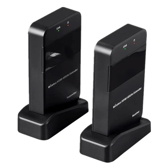Alt view image 4 of 5 - TX RX (EUR Plug),4K 60GH 100ft Wireless HDMI Transmitter Receiver HDMI Wireless Video Transmission Kit 1080P HDMI Extender Wireless