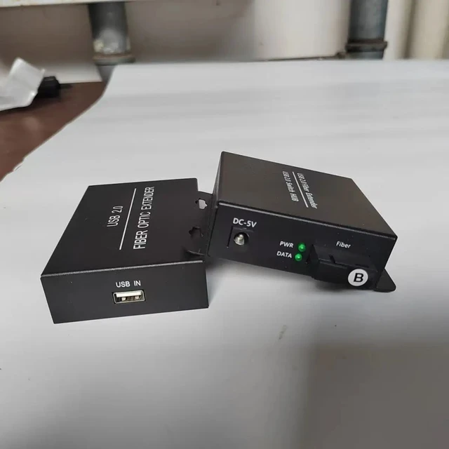 Alt view image 4 of 4 - EUR Plug,One Pair Fiber Optic USB2.0 Extender 1 In 4 Out Optical Transceiver USB2.0 For U Disk Printer USB Camera