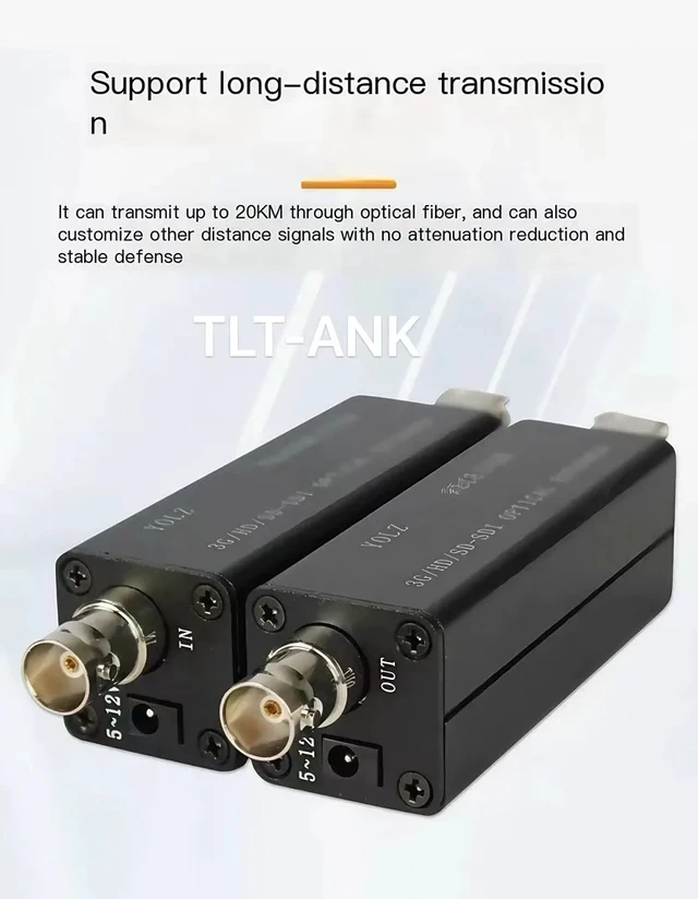 Alt view image 2 of 5 - HD-SDI,Mini 1080P HD SDI BNC To Fiber Optical Media Audio Converter HD SDI Over Fiber Optic Video Transceiver Extender 20km
