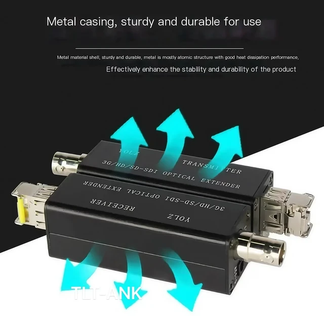 Alt view image 5 of 5 - HD-SDI,Mini 1080P HD SDI BNC To Fiber Optical Media Audio Converter HD SDI Over Fiber Optic Video Transceiver Extender 20km