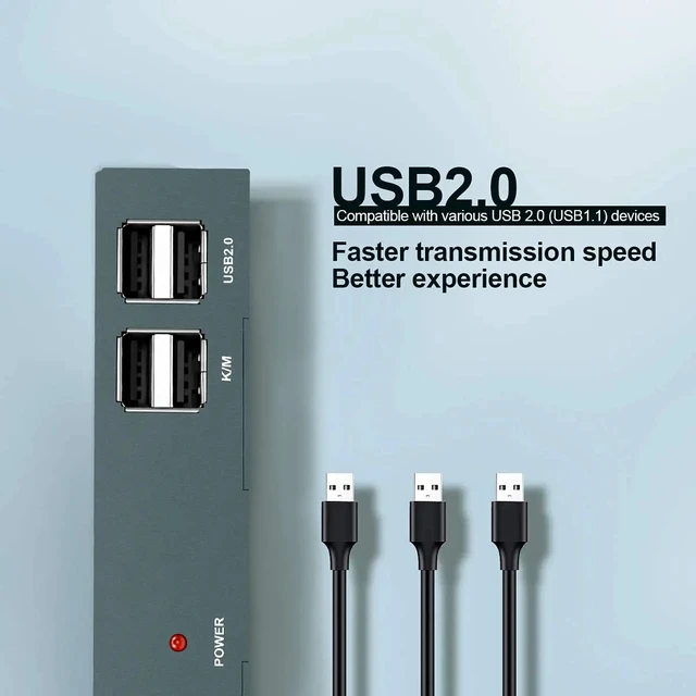Alt view image 2 of 5 - 4 Ports KVM Switch,4 Ports KVM Switch KVM Switch HDMI 4 Port KVM Switches 4K@30Hz,HDCP1.2,4 PC 1 Monitor,Hotkey Control,4 PCs to Share Keyboard Mouse For PC