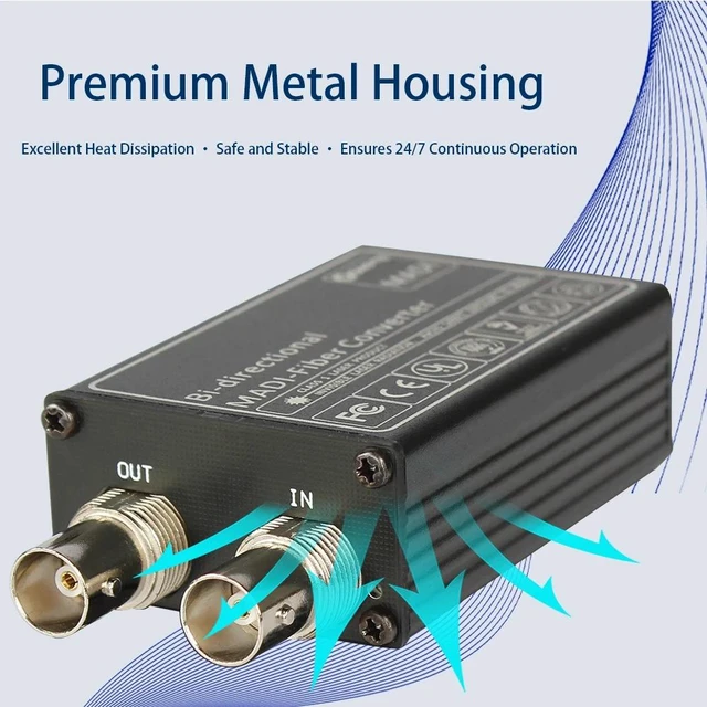 Alt view image 2 of 4 - Duplex EU Plug,MADI Fiber to Coaxial Converter, MADI Expansion Module with Simplex LC SFP up to 10km, up to 64 Bidirectional Channels