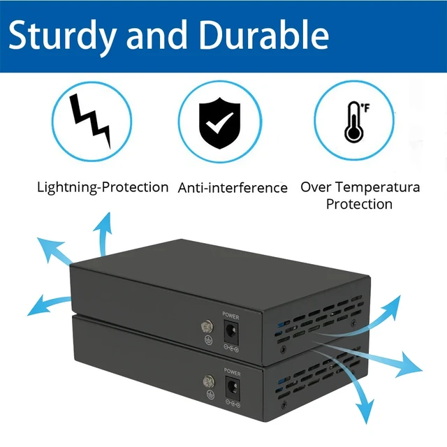 Alt view image 3 of 5 - Single-mode Duplex,LED Display Fiber Media Converter, 4-Port Gigabit Ethernet, 10/100/1000Mbps RJ45 + 10G SFP+, Physically Isolated, Long Distance