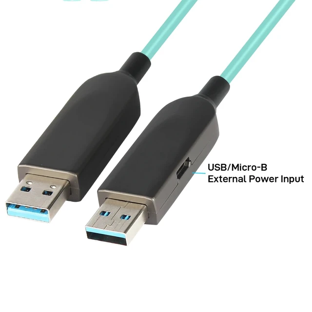 Alt view image 5 of 5 - Male to Female,USB 3.1 Gen2 Fiber Optic Extender 10Gbps Type-A Male to Female / Male to Male USB Extension Cable over OM3 OM4 LC Fiber 100M