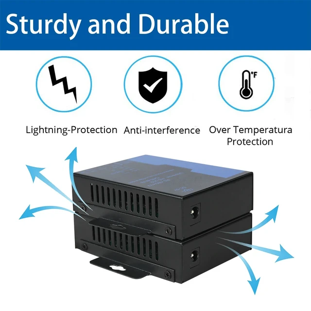 Alt view image 4 of 5 - FC port EU Plug,2-CH DMX512 Fiber Optic Modem, RS485/DMX Lighting Extender over Single Fiber 20KM, 7-Pin Terminal Block, FC/SC Interface