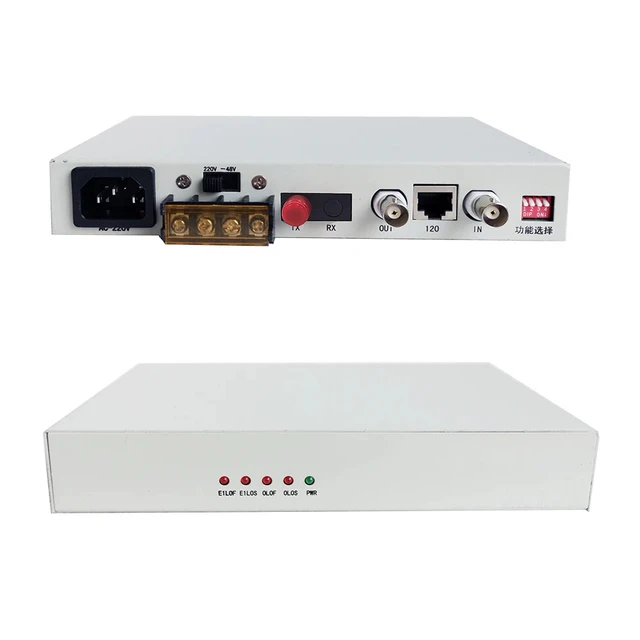 Alt view image 4 of 4 - SC Duplex,1E1 Fiber Optical Multiplexer PDH Optical Terminal E1 Over Fiber FC SC BNC RJ45 75 120 DIP Switch Loopback