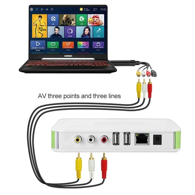 Alt view image 2 of 5 - ,USB 2.0 Easycap Capture 4 Channel Video TV DVD VHS Audio PC Capture Card Adapter USB 2.0 to AV Video Audio Capture
