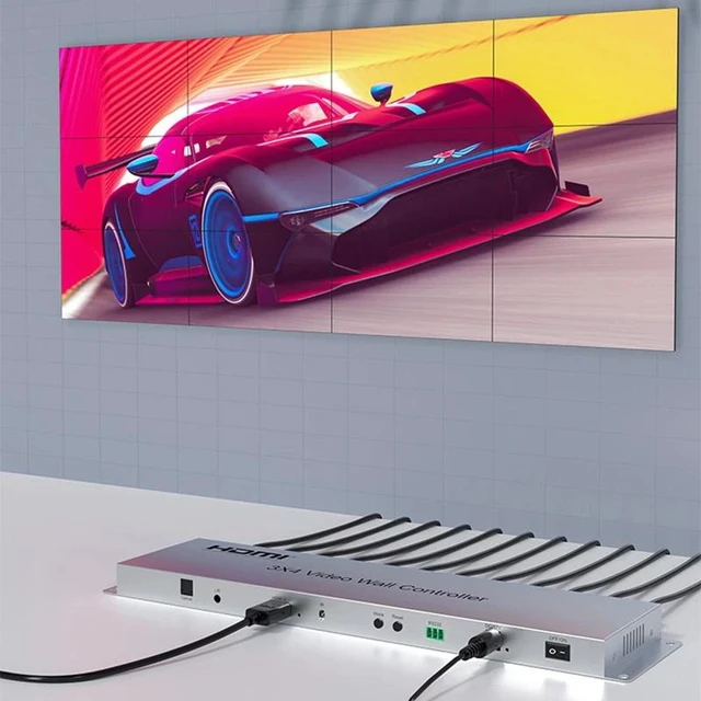 Main image of with AU Plug,12-Channel Video Wall Controller 3x4 1080P 60Hz HDMI Video Wall Processor 3x4 3x3 2x5 2x4 2x2 4x1 1x6 for 12 TV Splicing Display