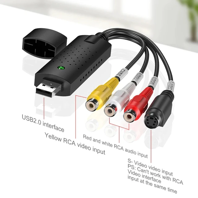 Alt view image 3 of 5 - ,USB 2.0 Easycap Capture 4 Channel Video TV DVD VHS Audio PC Capture Card Adapter USB 2.0 to AV Video Audio Capture