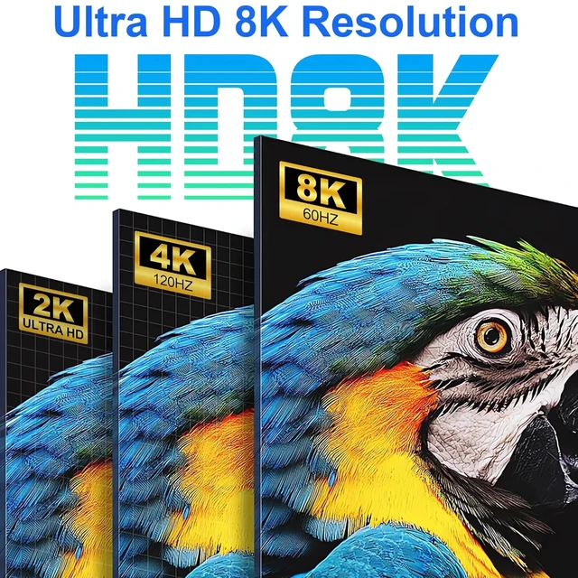 Alt view image 3 of 5 - 8K 1 in 4 out,8K 60Hz HDMI Splitter 1 in 4 out 4K 120Hz HDMI 2.1 Video Distributor Splitter 1x4 Copy Screens Converter 48Gbps HDCP 2.3 HDR VRR