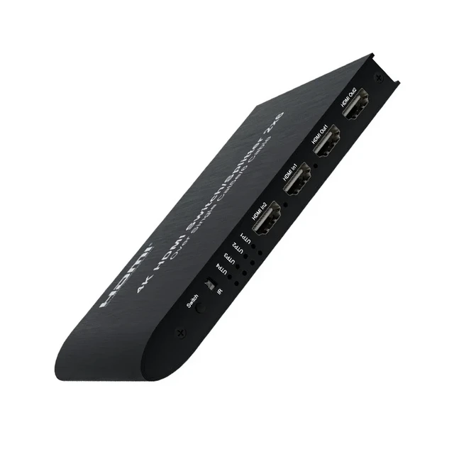 Alt view image 5 of 5 - 1 Pcs 2x6,4K 30Hz HDMI Extender 100M 2x6 HDMI Switch Splitter Ethernet Extension Transmitter 2 HDMI In Out + 4 Channels RJ45 Ethernet Port