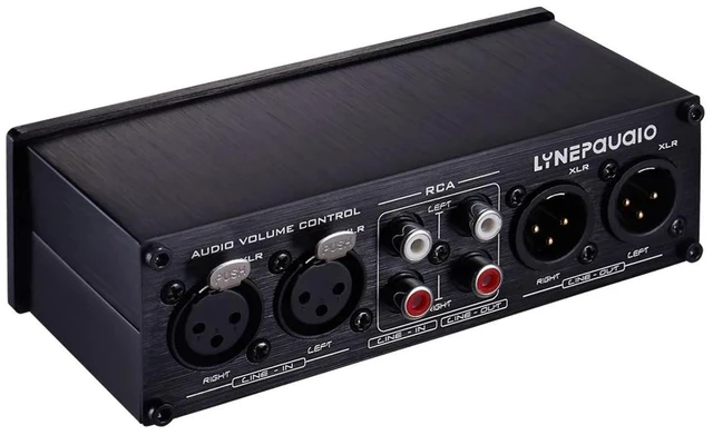 Main image of ,Fully Balanced XLR RCA Audio Switch 2 in 2 out with Volume Controller Passive Preamp Active Speaker Selector switcher Box
