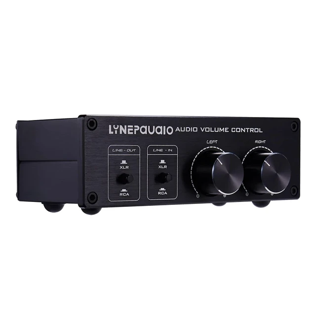 Alt view image 2 of 5 - ,Fully Balanced XLR RCA Audio Switch 2 in 2 out with Volume Controller Passive Preamp Active Speaker Selector switcher Box