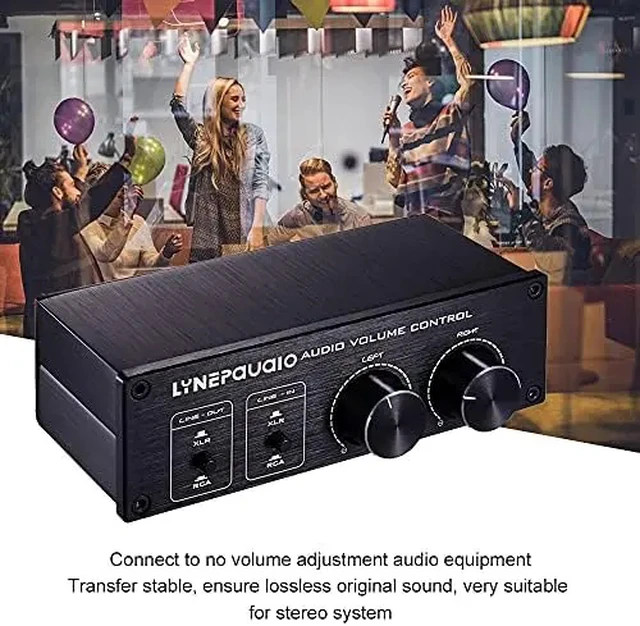 Alt view image 5 of 5 - ,Fully Balanced XLR RCA Audio Switch 2 in 2 out with Volume Controller Passive Preamp Active Speaker Selector switcher Box