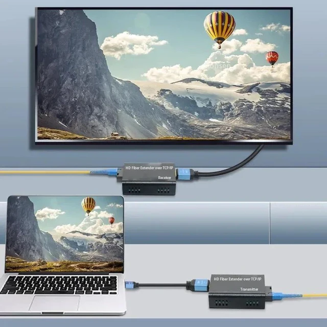 Main image of 20Km-TX and RX,3Km HDMI Fiber Extender over IP SC Fiber Optical Cable 20Km 1080P HDMI to Fiber Video Extender Transceiver for PC Loptop DVR TV