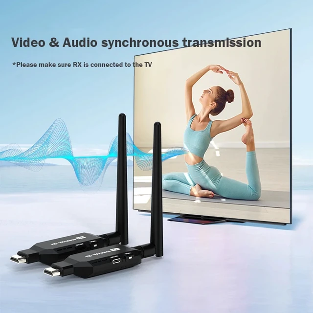 Alt view image 4 of 5 - 1 TX and 1 RX,50M Wireless HDMI Extender 1080P HDMI Video Transmitter Receiver Share HDMI Screen Display Dongle for TV Monitor Projector PC