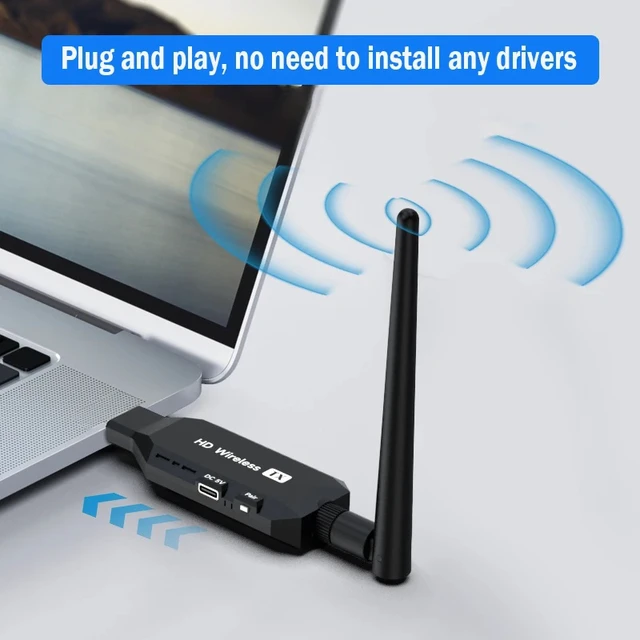 Alt view image 3 of 5 - 1 TX and 1 RX,50M Wireless HDMI Extender 1080P HDMI Video Transmitter Receiver Share HDMI Screen Display Dongle for TV Monitor Projector PC
