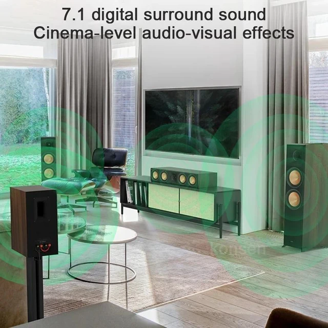 Alt view image 4 of 5 - with AU Plug,4K 60Hz Bi-direction HDMI eARC Audio Extractor 7.1CH HDMI Audio Switch Splitter 1x2 2x1 with Toslink SPDIF+COAXIAL+Aux Audio out
