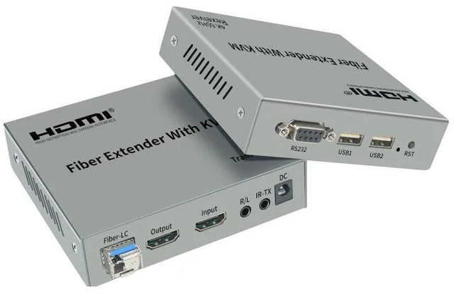 Main image of TX and RX,4K@60HzHDMI KVM Fiber Extender 20KM over LC Optical Fiber Cable HDMI KVM Optical Transceiver SFP Module Support Mouse Keyboard