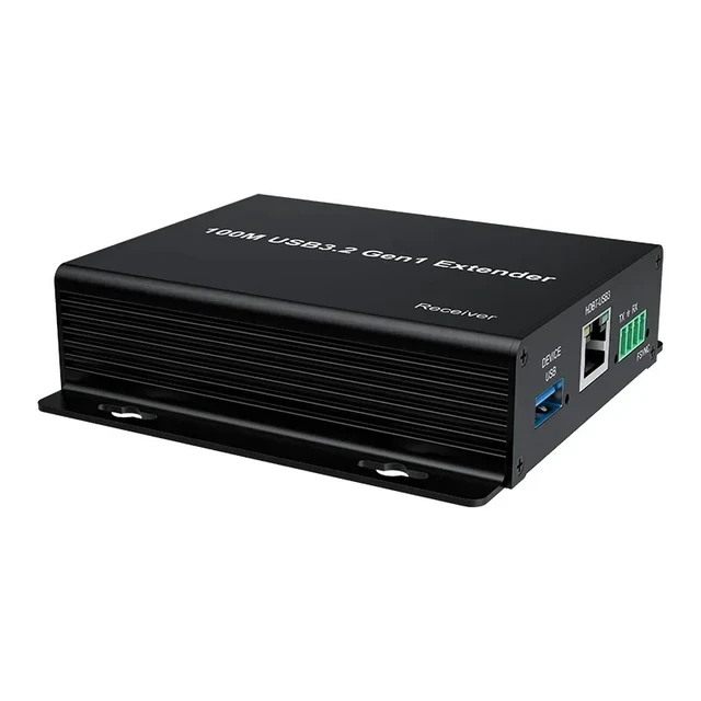 Alt view image 4 of 5 - TX and RX,5Gbps USB3.0 Rj45 Extender with 4 Port USB 3.2 Gen1 over Ethernet Cat6A Cable 100M Super Speed USB Extender Support RS232 FSYNC