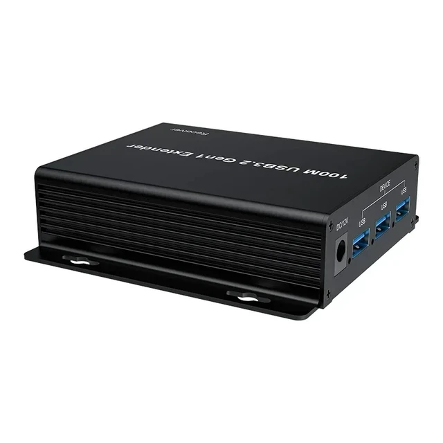 Alt view image 5 of 5 - TX and RX,5Gbps USB3.0 Rj45 Extender with 4 Port USB 3.2 Gen1 over Ethernet Cat6A Cable 100M Super Speed USB Extender Support RS232 FSYNC