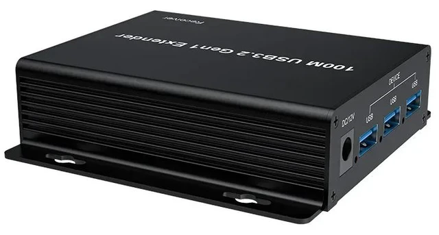 Alt view image 5 of 5 - USB Extender,USB3.0 Extender 100M 4-Port USB3.2 Gen 1 via Rj45 CAT6A SuperSpeed 5Gbps SSUSB Extender Support RS232 & FSYNC Industrial Control