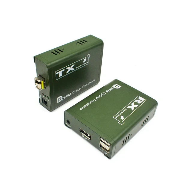 Alt view image 3 of 5 - TX and RX,20Km DP Fiber KVM Extender over LC Fiber Optical Cable 1080P Displayport Fiber KVM Extender Transceiver Support Mouse Keyboard