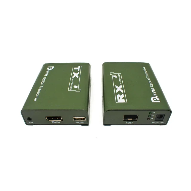 Alt view image 5 of 5 - TX and RX,20Km DP Fiber KVM Extender over LC Fiber Optical Cable 1080P Displayport Fiber KVM Extender Transceiver Support Mouse Keyboard