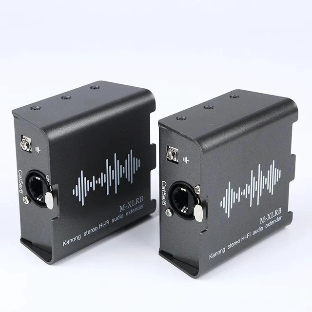 Alt view image 5 of 5 - ,2 Way XLR Audio Extender over RJ45 CAT6 Cable 200M 3-Pin XLR Male to Female Audio Ethernet Extender Transmitter Receiver kit