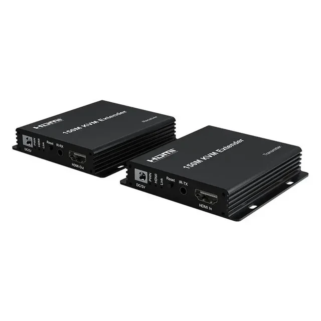 Alt view image 5 of 5 - TX and RX,KVM HDMI USB Extender over RJ45 Ethernet Lan Cat5e/6 150M HDMI KVM Extender Video Extension Transmit Support USB Mouse Keyboard