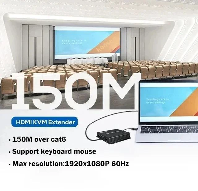 Main image of TX and RX,KVM HDMI USB Extender over RJ45 Ethernet Lan Cat5e/6 150M HDMI KVM Extender Video Extension Transmit Support USB Mouse Keyboard