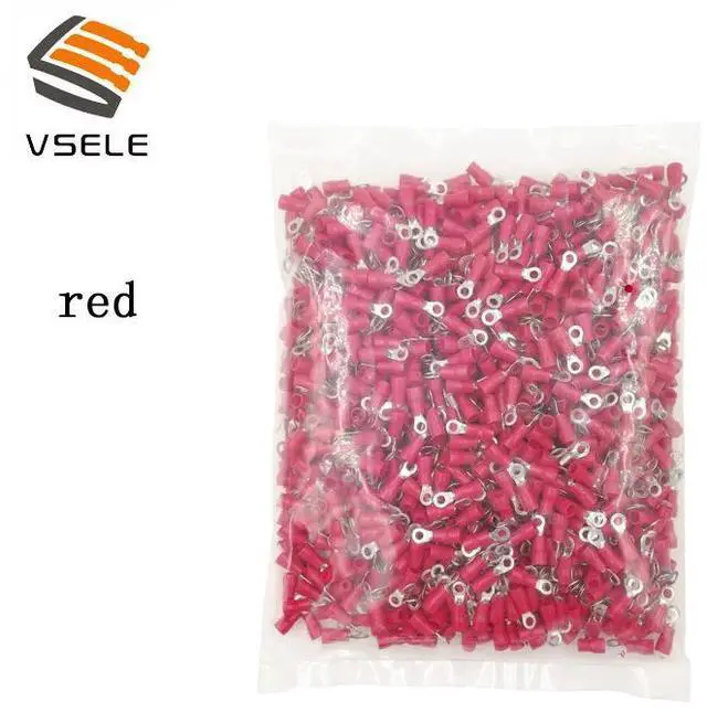 Main image of First picture~ 1000Pcs/lot ring crimp insulation terminal  RV2-5 for 1.5-2.5mm2 wire cable connector( RV2-5
red
)