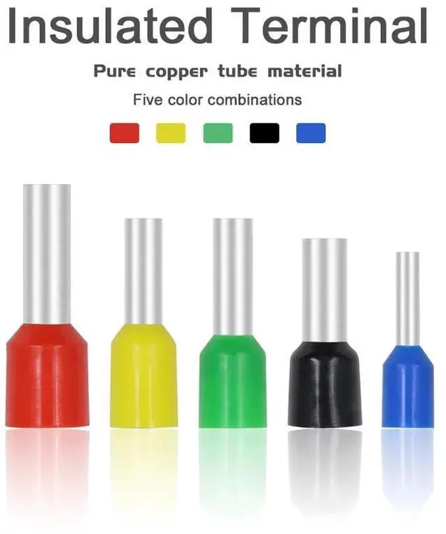Alt view image 3 of 7 - First picture~Boxed tubular terminal various styles electrical wiring connector crimping insulated tube terminals set for 0.5mm²-10mm² wire(Blue 2000Pcs box
)