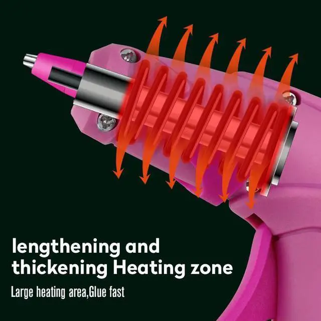 Alt view image 4 of 7 - First picture~ Wireless Hot Melt Glue Gun for Children Safety 8W Lithium Battery Direct Charge USB Charging with Glue Stick Household DIY(Red Glue Gun
)