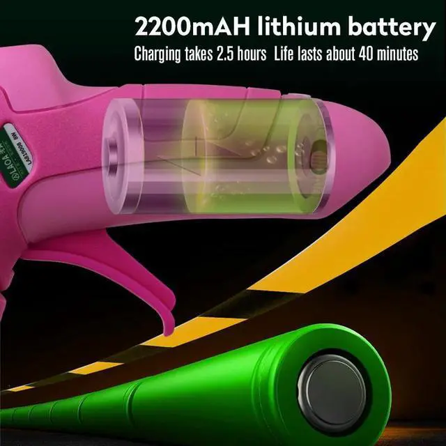 Alt view image 6 of 7 - First picture~ Wireless Hot Melt Glue Gun for Children Safety 8W Lithium Battery Direct Charge USB Charging with Glue Stick Household DIY(Red Glue Gun
)