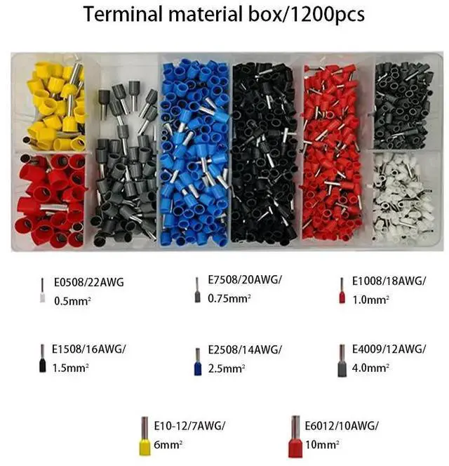 Alt view image 4 of 7 - First picture~Tube Type Terminal E0508 E7508 E1008 E1508 E2508 E4009 E6012 E1012 Crimping Insulated Ferrule Copper Terminal Wire Connector(Purple 400Pcs
)