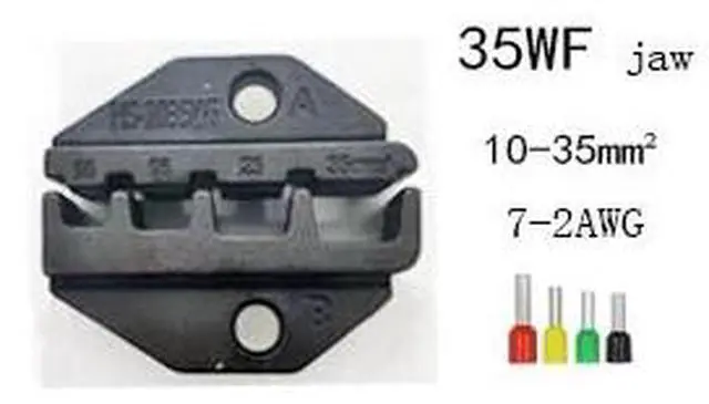 Alt view image 4 of 7 - First picture~HS-03B HS-16WF HS-40J HS crimping tool mold plug tube non-insulated pliers jaw end tool kit(Black 10A
)
