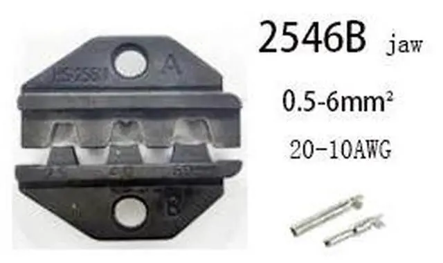 Alt view image 5 of 7 - First picture~HS-03B HS-16WF HS-40J HS crimping tool mold plug tube non-insulated pliers jaw end tool kit(Black 10A
)