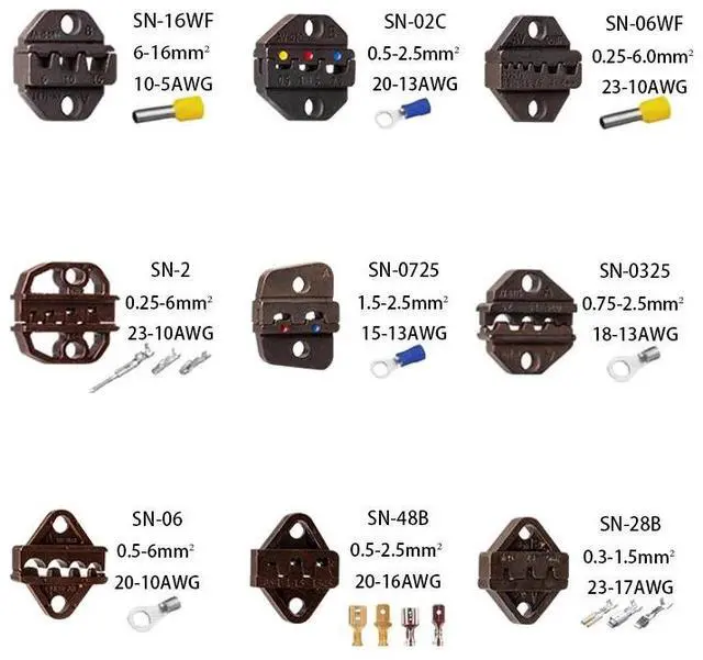 Alt view image 2 of 7 - First picture~Crimping tool jaw SN-48B / 48 b / 02 c / h 2549/03/2546 b / 2 wf2c / 06   wf / 16 wf / 06SN pliers series special jaw(Red SN-0325
)