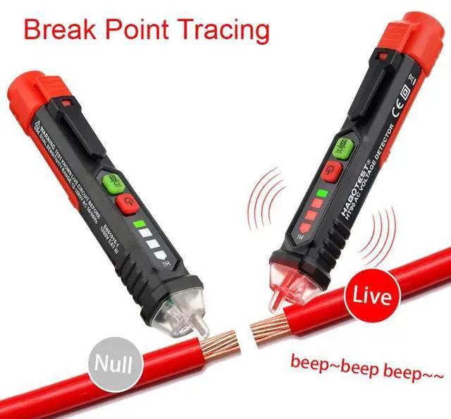 Alt view image 2 of 7 - First picture~HT90 Non-Contact AC Voltage Detector Tester pen Smart 12-1000V pen Tester Voltage Tester Meter Contactless Voltage Indicator(Gold
)